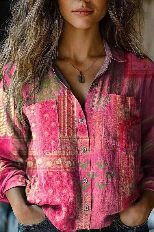 Soft & comfortable women's long sleeve top, ideal for office or casual; a stylish professional blouse.