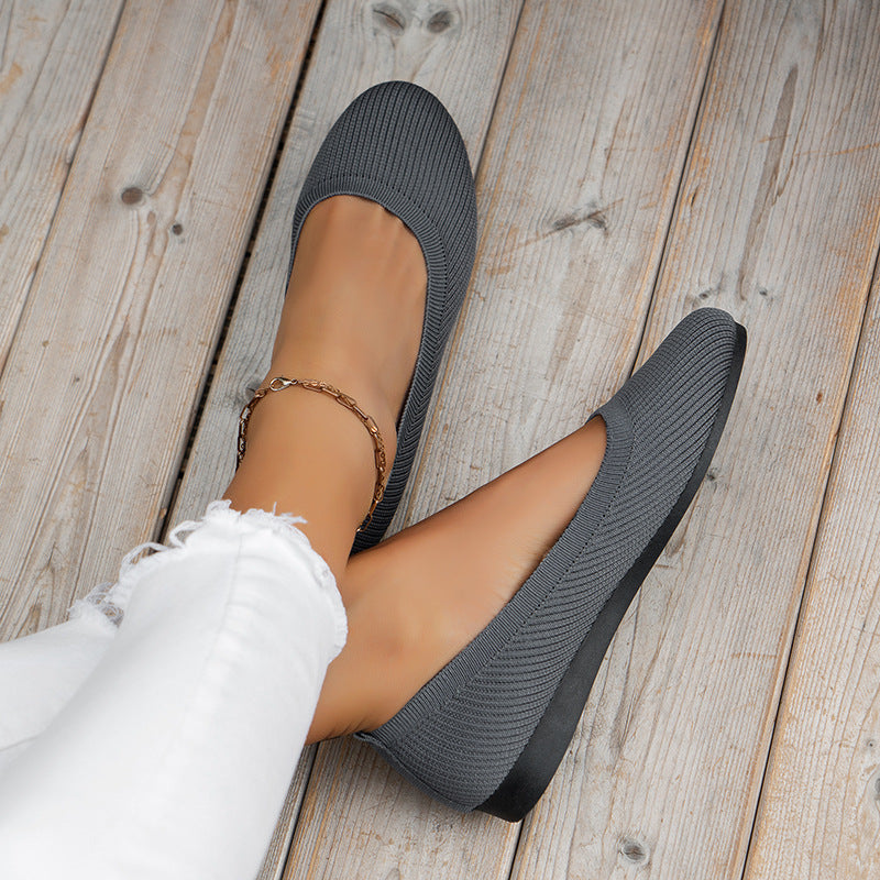 Women's comfortable orthopedic slip-on flats for all-day arch support and casual wear.