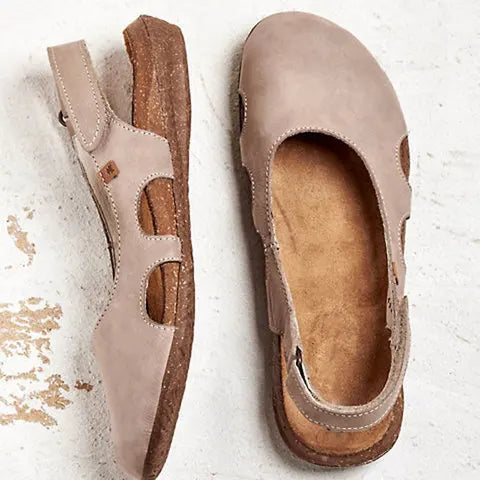 Stylish closed-toe slingback flats for women, perfect comfort shoes for work, office, or casual wear.