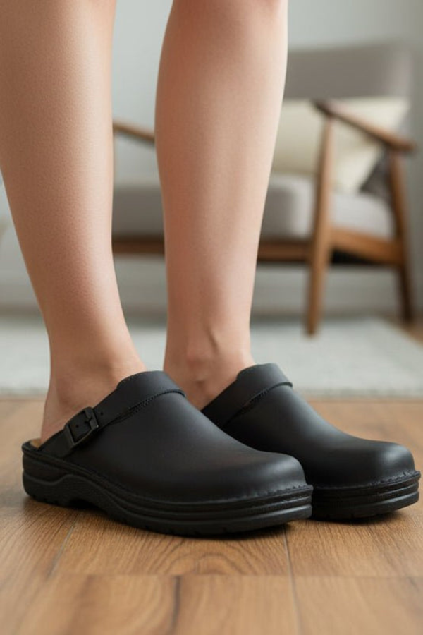 Durable women's comfort clogs, slip-on & supportive for all-day wear. Great work shoes for foot relief.