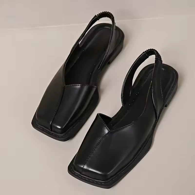 Versatile women's comfortable square-toe slip-on flats, perfect for effortless everyday elegance.