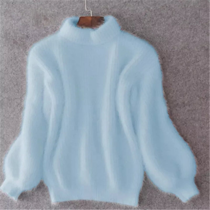Women's cozy everyday pullover sweater in soft knit, perfect for casual comfort & versatile fall/winter styling.