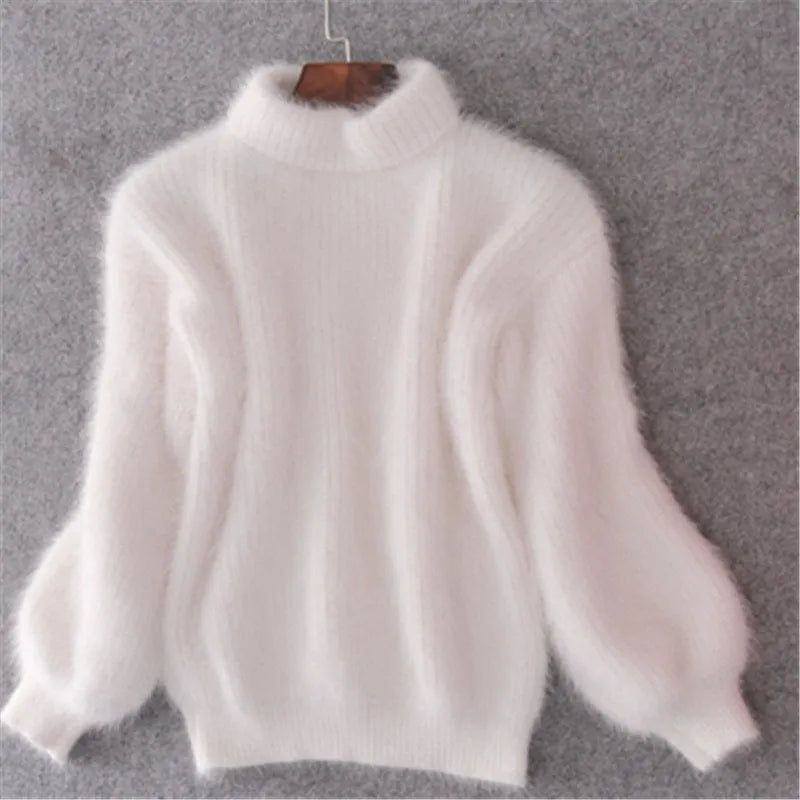 Elegant women's long sleeve pullover sweater for fall & winter fashion. Cozy, comfortable & versatile everyday top.