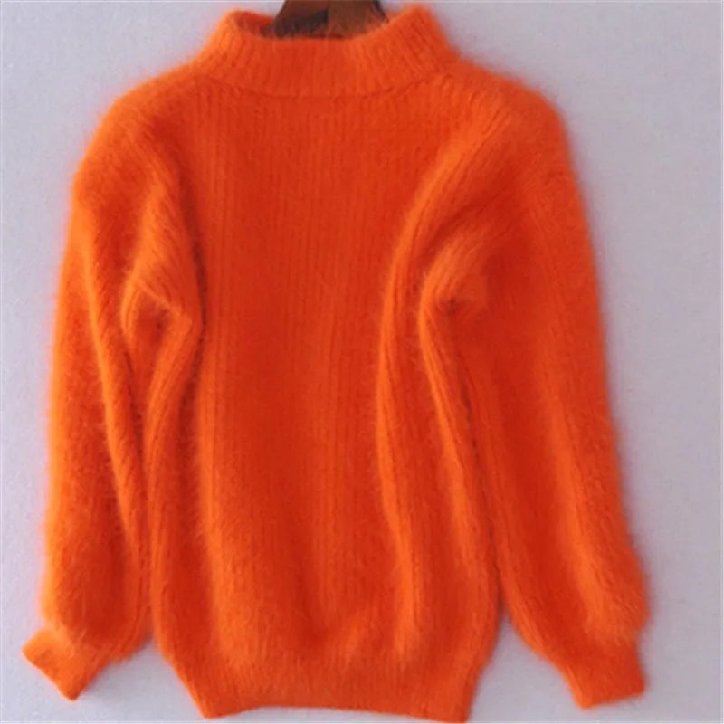 Women's cozy long sleeve pullover sweater with a relaxed fit. Soft knit for everyday comfort & elegant casual style.