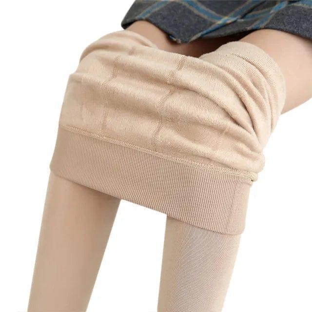 Warm women's winter leggings, fleece-lined for ultimate coziness & cold weather protection.