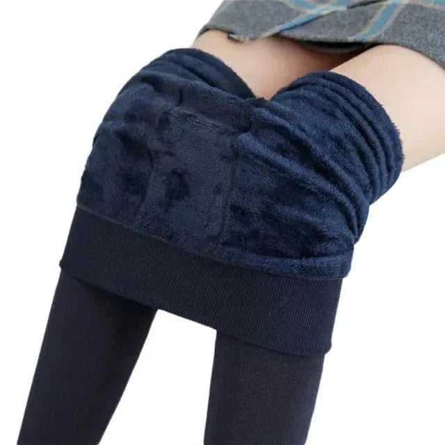 Warm, cozy fleece-lined women's winter leggings. High-waist for thermal comfort & cold weather.