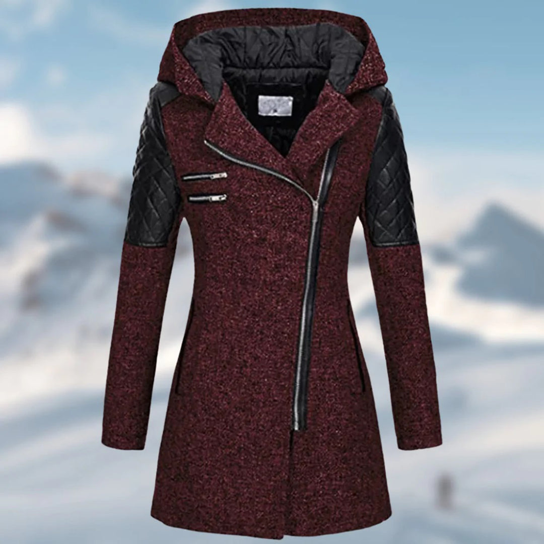 Women's versatile quilted winter coat, perfect for cold weather fashion & warmth.