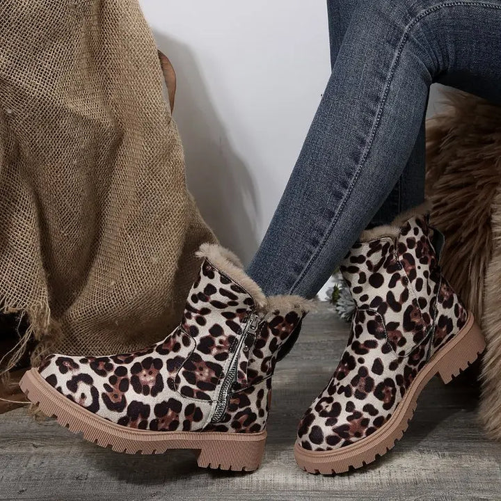 Women's warm, comfy zipper boots for all cold weather activities; durable and stylish.