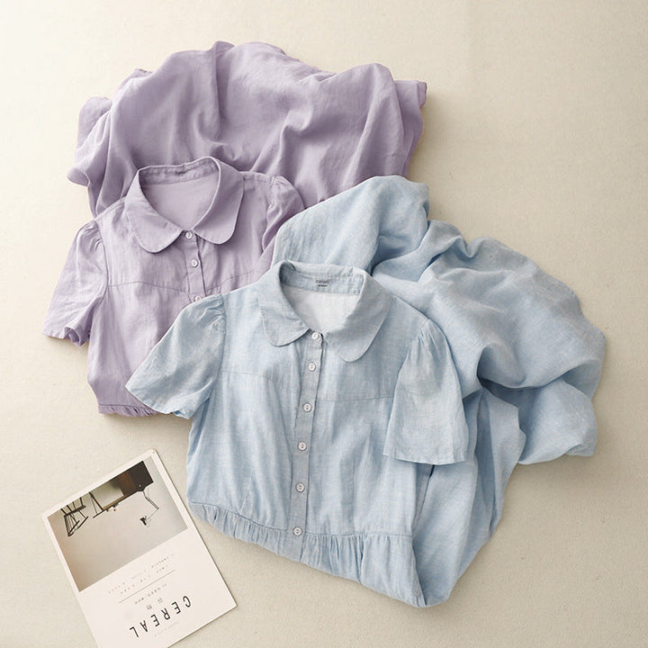 Stylish women's button-front summer midi dress. Flowy, elegant & casual, perfect for vacation or a comfortable day dress.