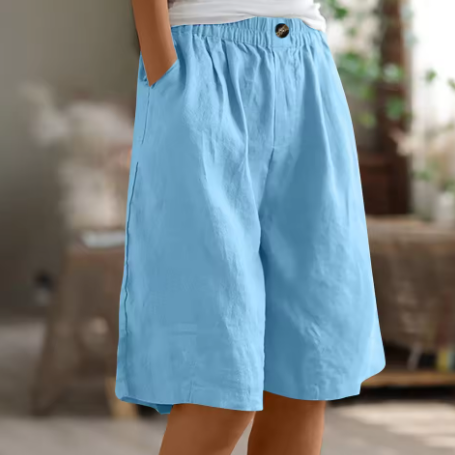 Effortless style with these comfortable women's pull-on summer shorts, great for beach or casual.