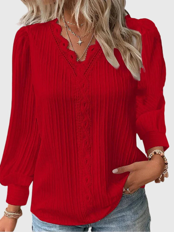 Professional women's work wear blouse, an elegant pullover top for a sophisticated office style.