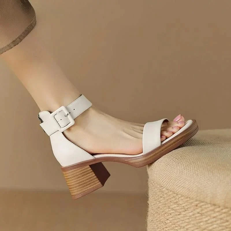 Women's elegant strap block heels, perfect for versatile and comfortable style.