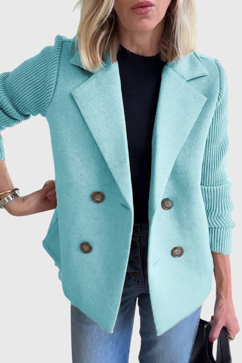 Refined women's tailored blazer. A polished, elegant jacket for professional wear and sophisticated chic fashion.