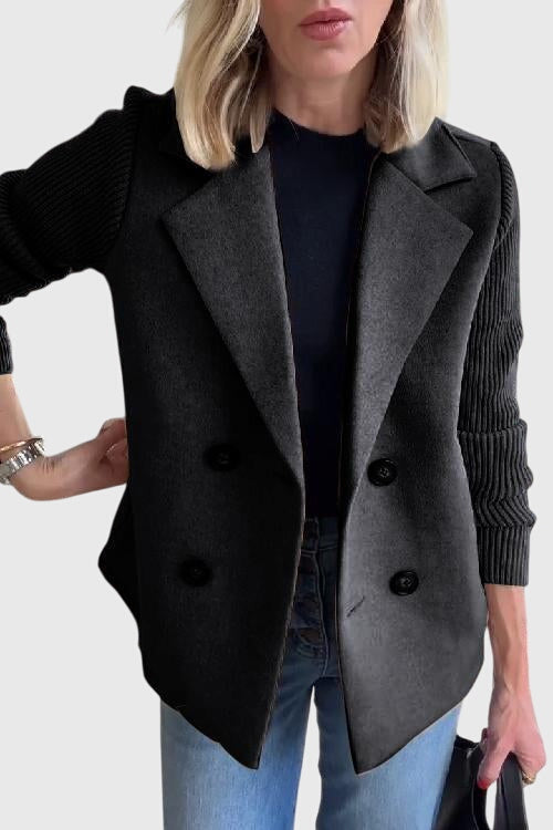 Professional women's elegant blazer. Chic fashion tailored jacket, perfect for office attire and modern style.