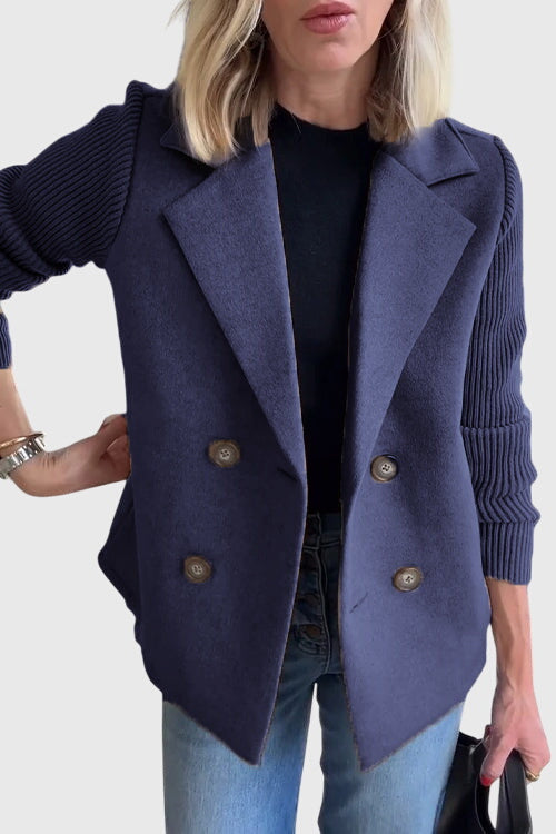 Modern women's tailored blazer, sophisticated outerwear. Versatile elegant jacket for professional & chic style.