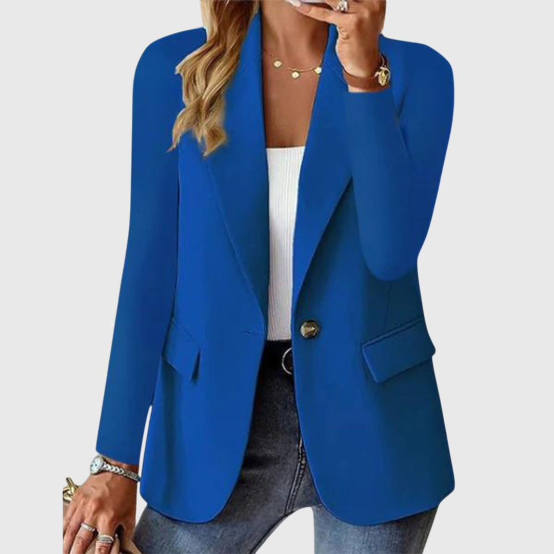 Sophisticated women's tailored blazer for professional office & business attire. Elegant and flattering fit.
