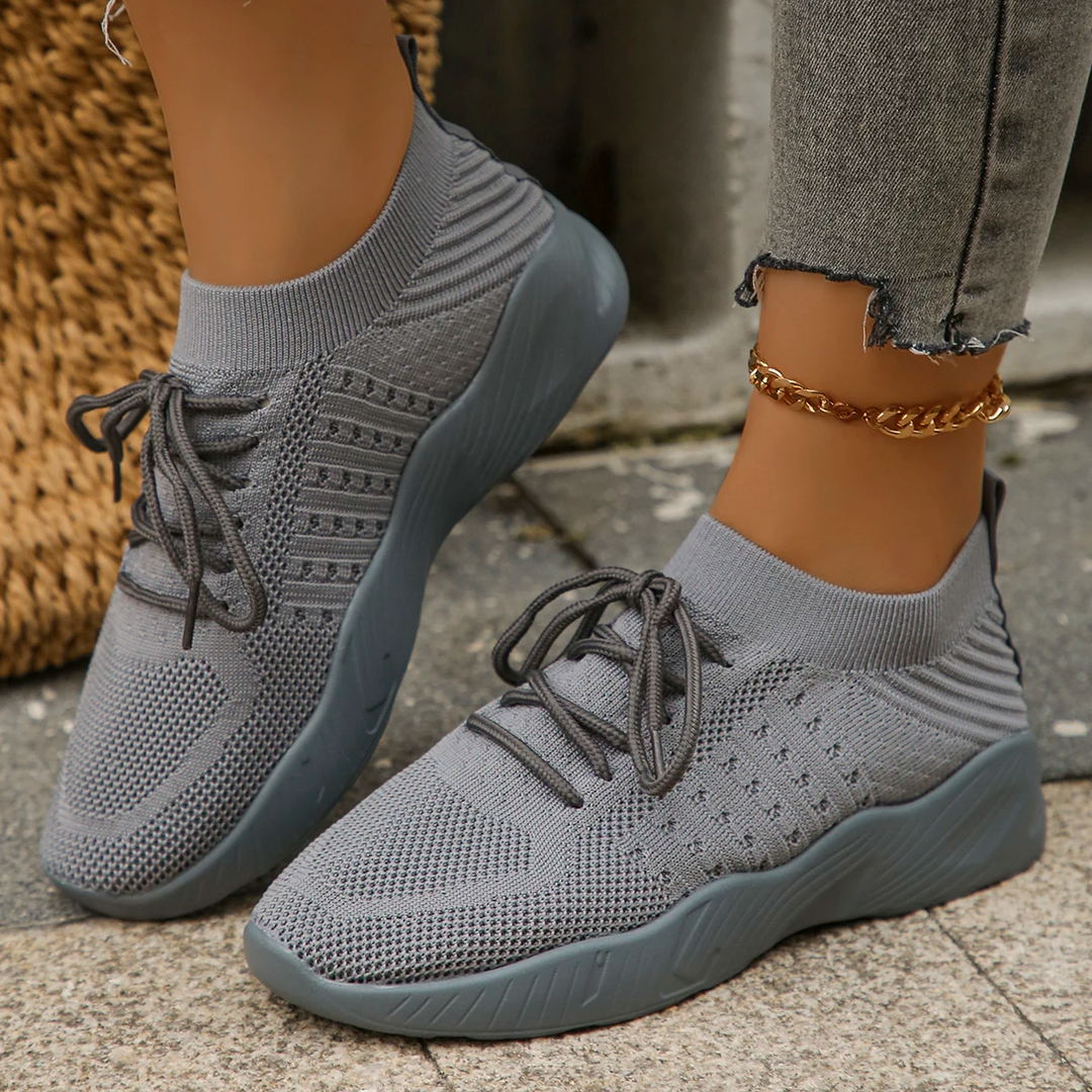 Modern style women's comfort sneakers, lightweight & breathable for casual outings.