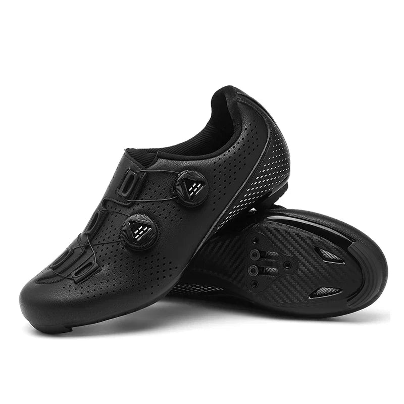Lightweight women's road biking shoes, clipless pedal compatible for peak performance.