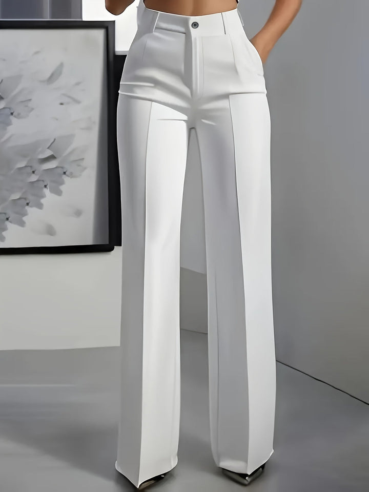 Versatile women's wide-leg high-waist trousers, perfect for smart office or stylish casual outfits.