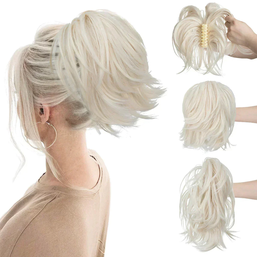 TwistPop synthetic heat-resistant ponytail extension, an easy-style hair accessory for women.