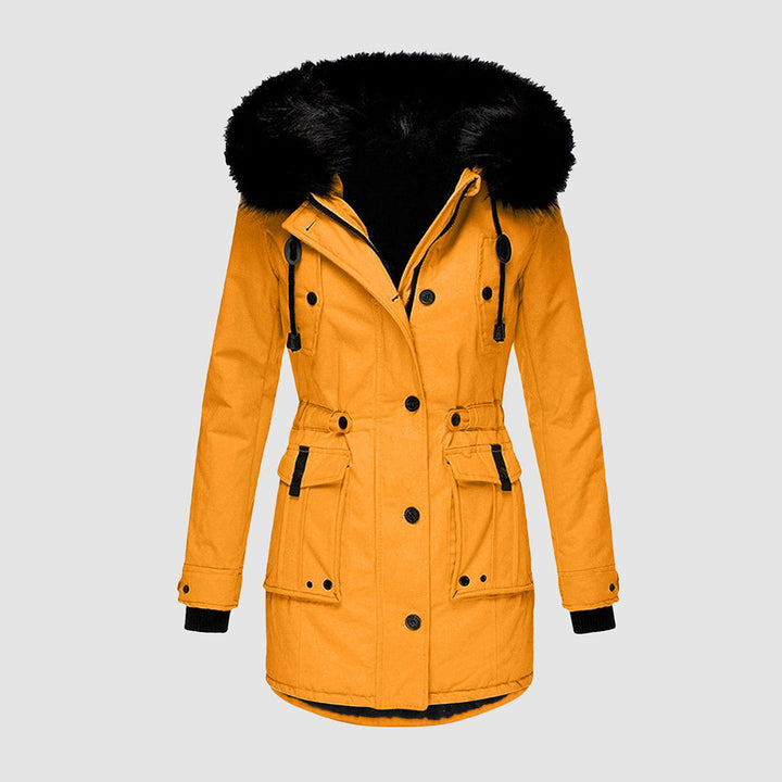 Women's insulated hooded parka for ultimate winter warmth. Cozy & stylish cold weather outerwear.