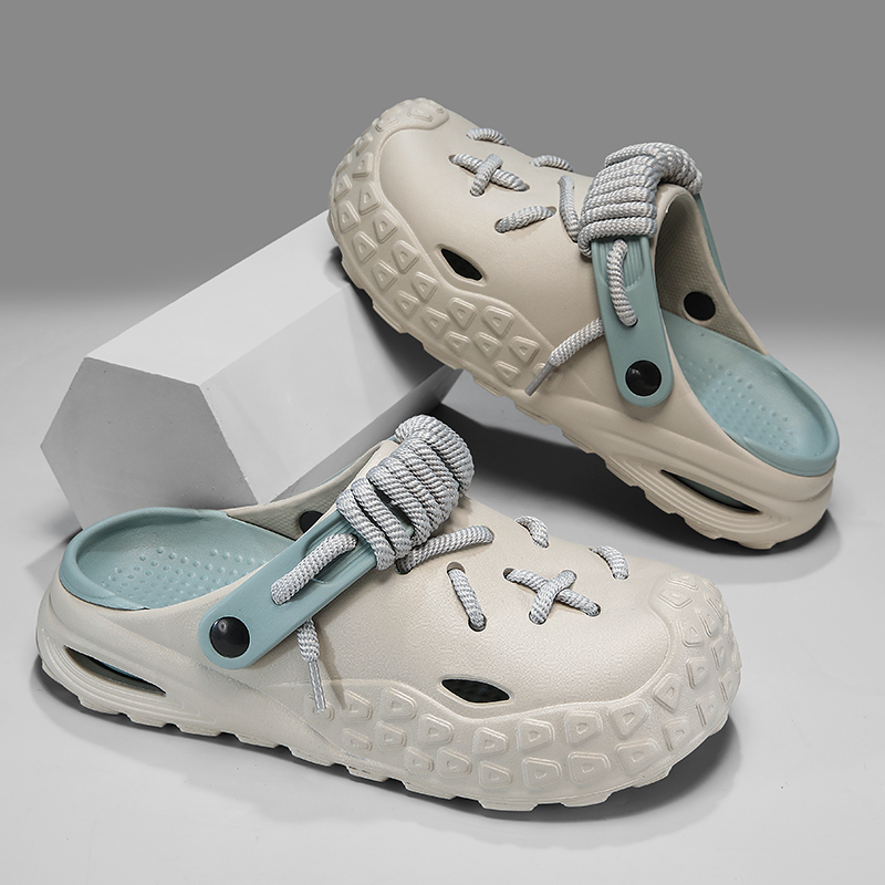Casual women's laced clogs, customizable style, breathable, ultimate comfort, fashionable summer slides.
