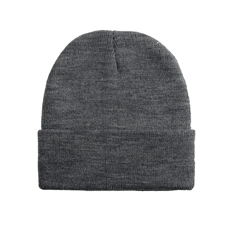 Casual women's knit beanie, soft acrylic material for lightweight everyday style.