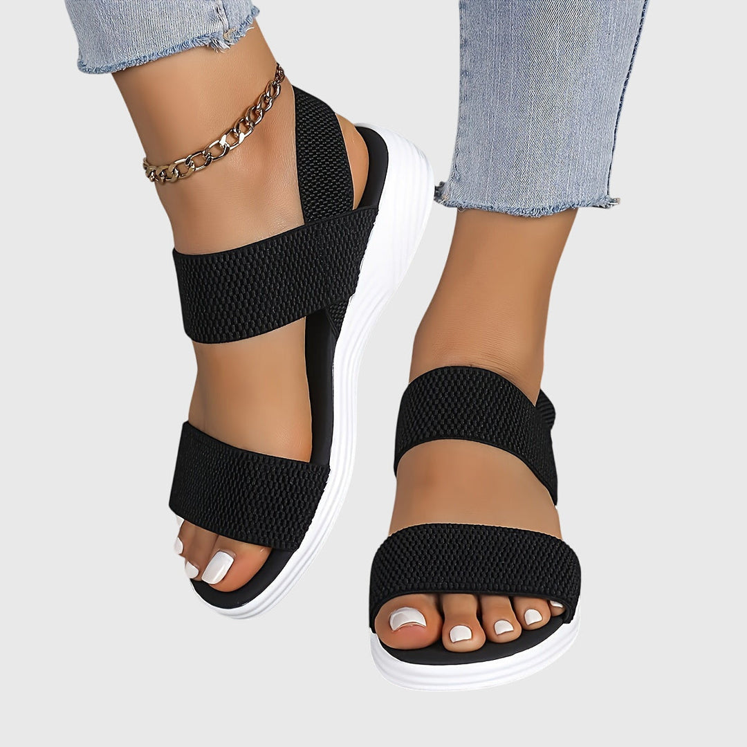 Stylish women's summer sandals, lightweight, with orthopedic design and adjustable support.