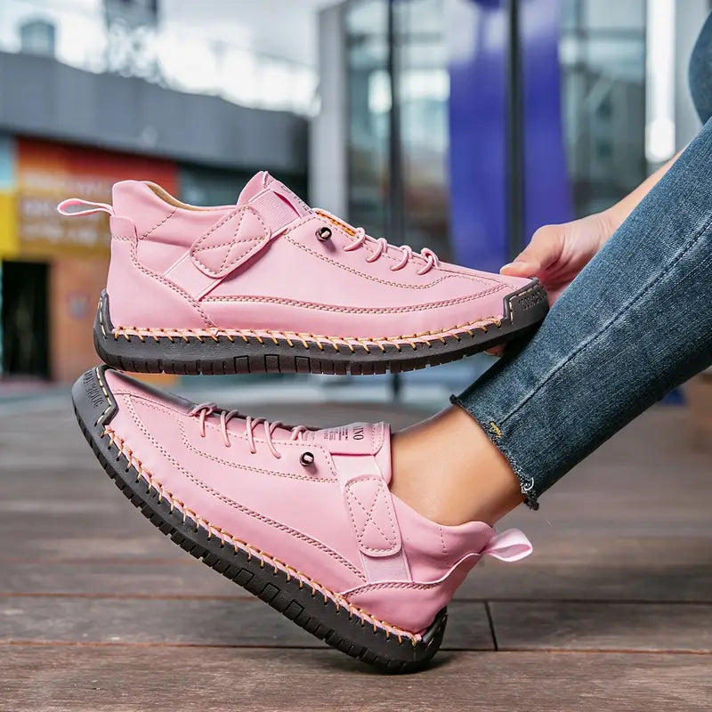 Comfort-focused women's slip-on walking shoes with a convenient and lightweight design.