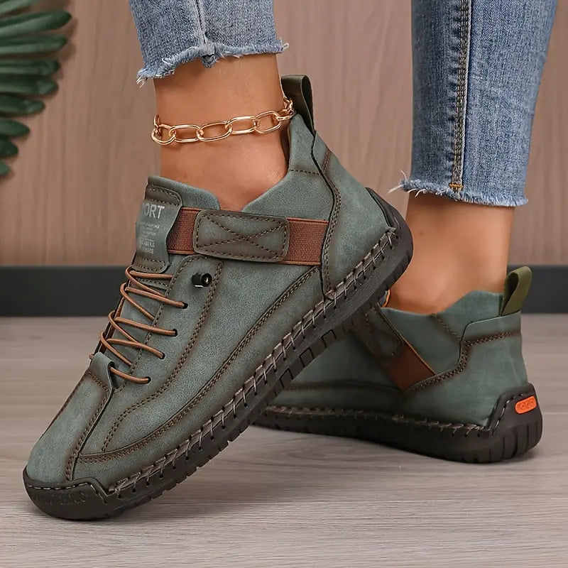Women's casual footwear: lightweight slip-on sneakers offering daily comfort & wide fit.