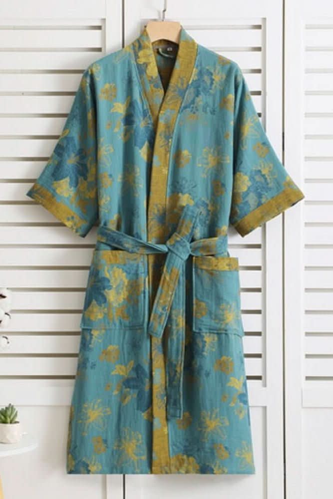Comfortable women's lightweight robes. Soft material makes it perfect for lounging or as a spa bathrobe.