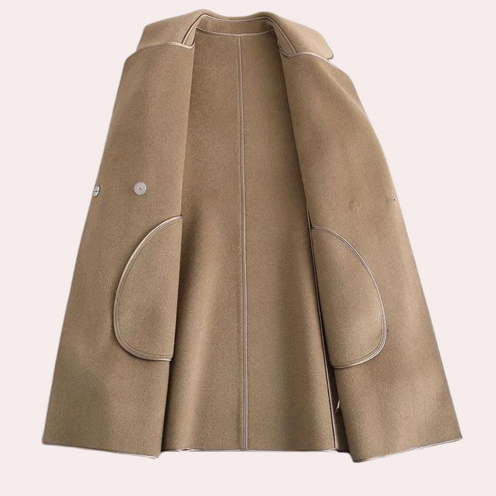 Elegant women's fall trench coat, lightweight fabric. A chic, classic outerwear choice for versatile style.