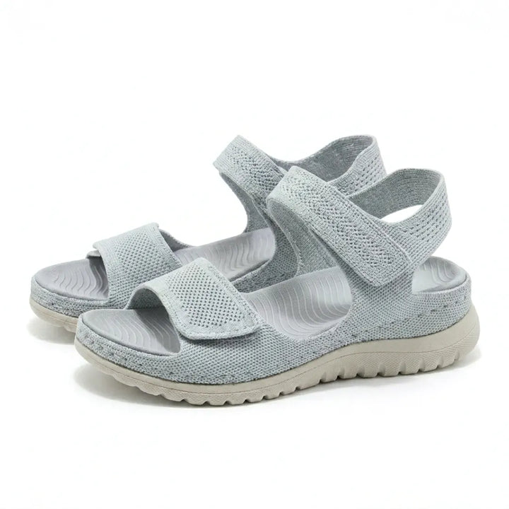 Women's versatile summer sandals, hook-and-loop straps, offering orthopedic comfort & support.