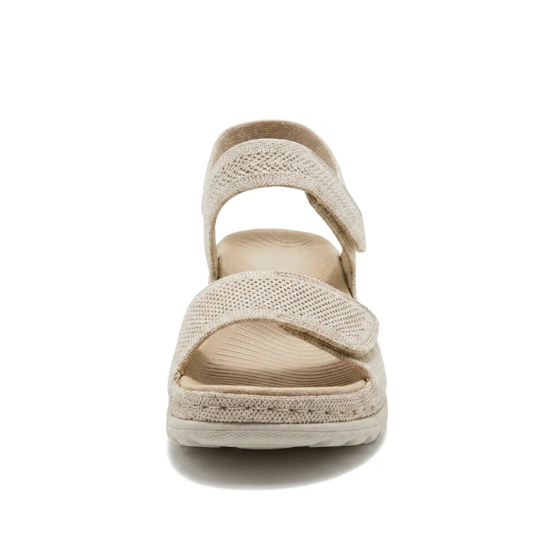 Supportive women's sandals, adjustable hook-and-loop straps, ideal for walking & casual wear.