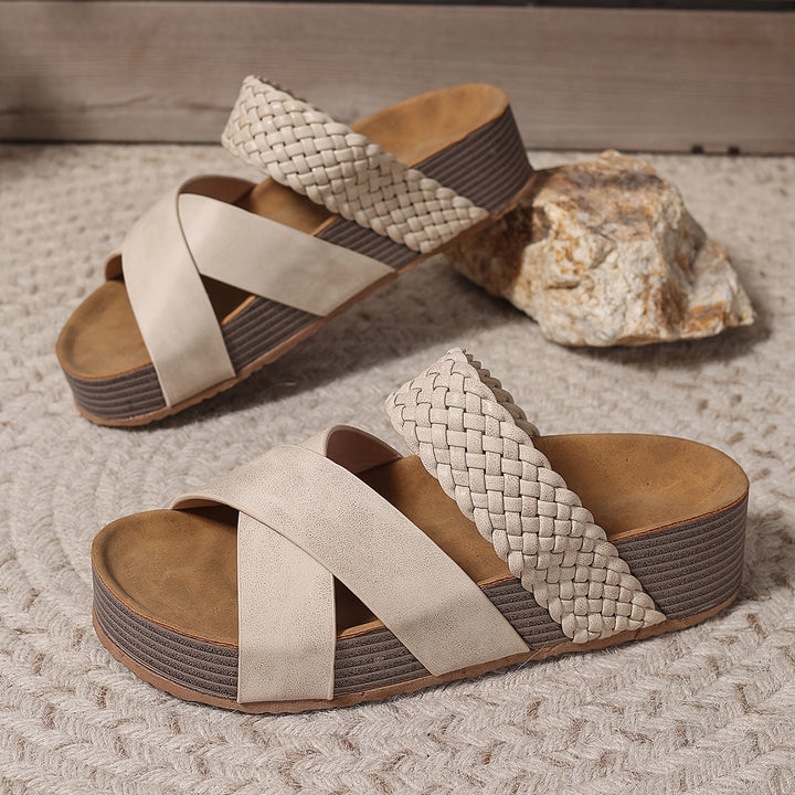 Brown orthopedic walking sandals for women, offering superior comfort & arch support.