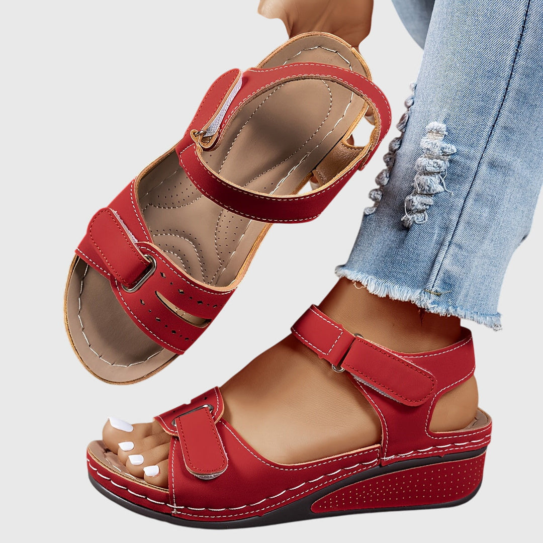Women's orthopedic sandals with crystal embellishments. Designed for comfort, arch support, & foot pain relief.