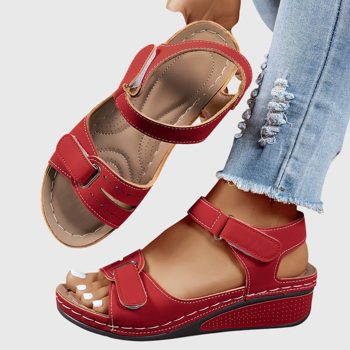 Women's orthopedic sandals with crystal embellishments. Designed for comfort, arch support, & foot pain relief.