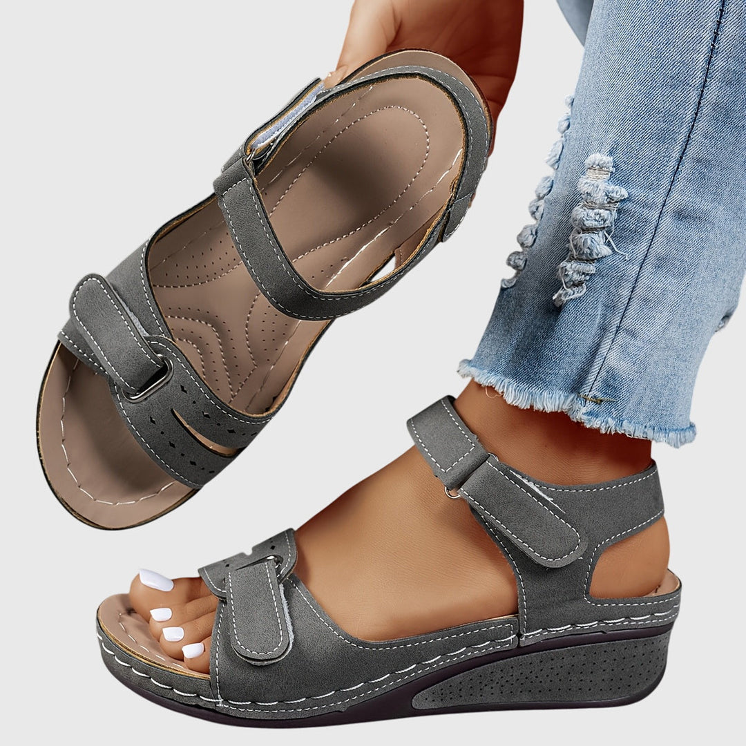 Crystal-embellished women's orthopedic sandals, blending style with superior comfort & arch support.