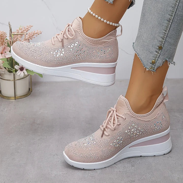 Lightweight women's orthopedic sneakers, perfect for walking with arch support & pain relief.