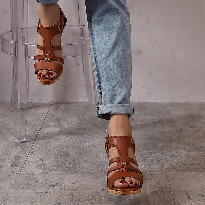Comfortable orthopedic wedge sandals for women, with arch support, perfect for summer elegance.