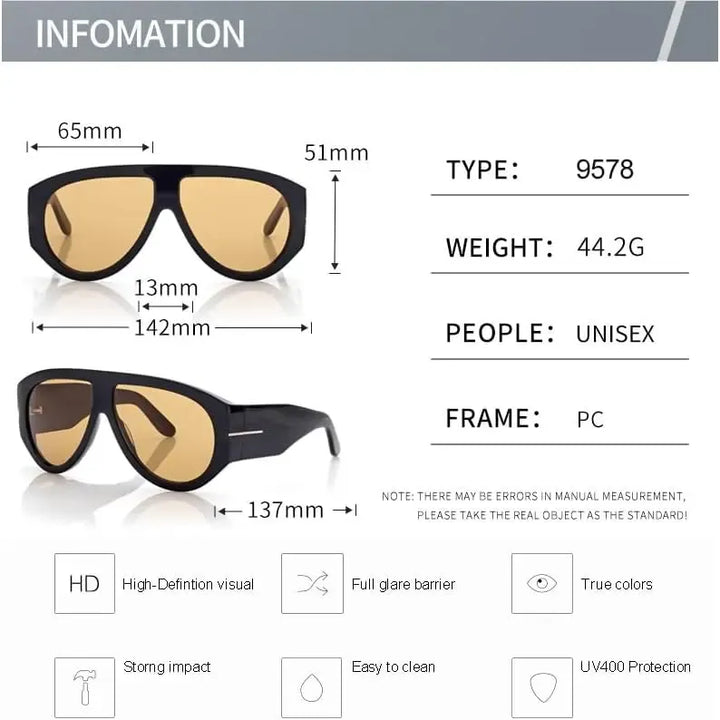 Trendy women's oversized aviator sunglasses; a chic accessory with essential UV eye protection.