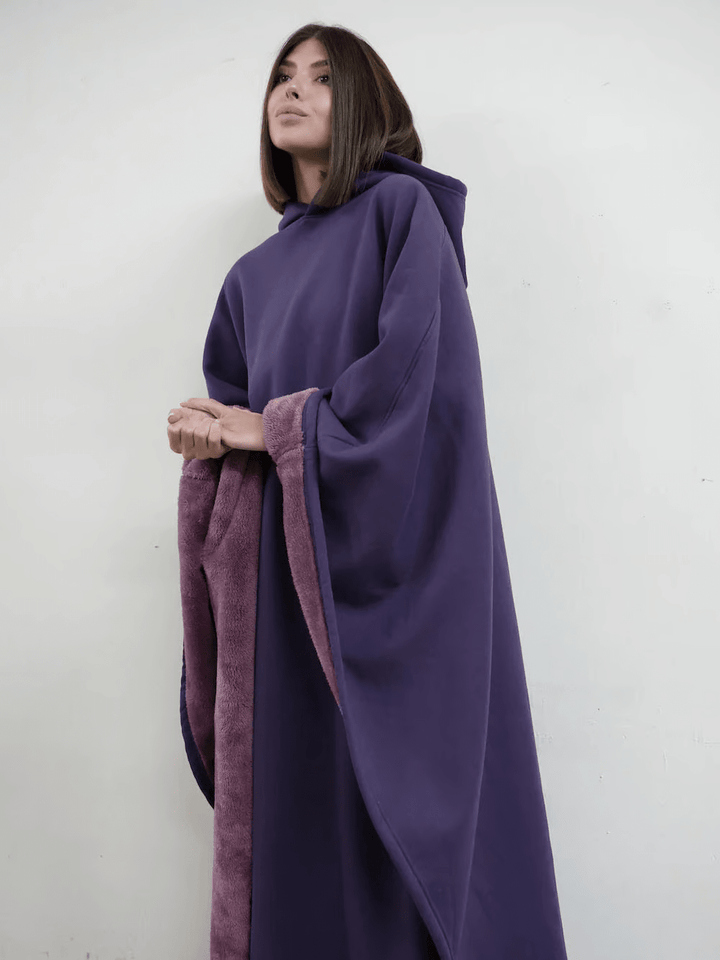 Softest women's oversized hoodie for serene comfort, lounge, & casual style.