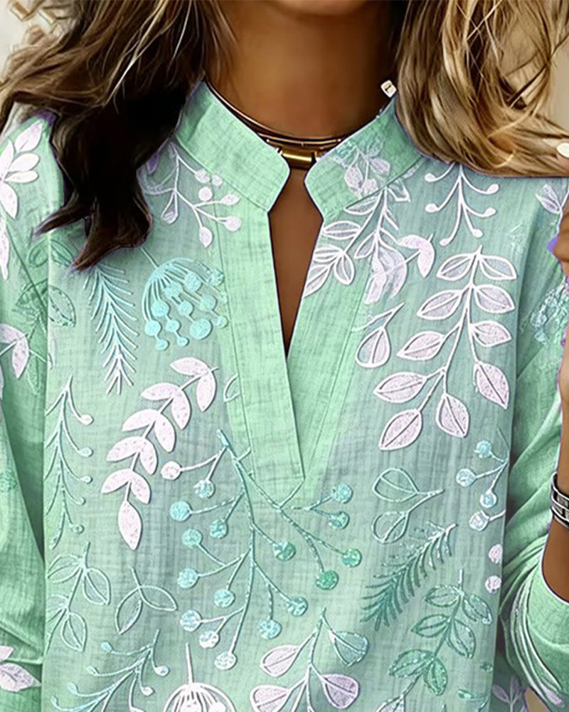 Women's casual chic pastel floral V-neck top, perfect for warm weather and versatile styling.
