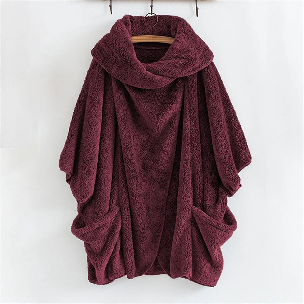Soft & cozy plus-size women's hooded windbreaker jacket. Ideal for layering, fall outfits & casual wear.