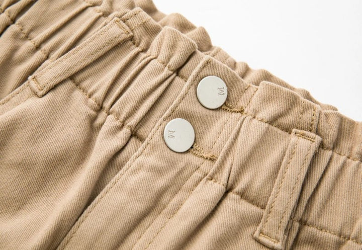 Plus size high-waist stretch mom jeans, featuring durable, comfortable denim.