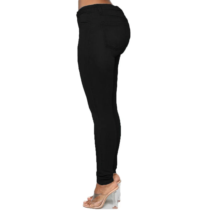 Curvy women's plus size high-waist stretch skinny jeans for effortless style.