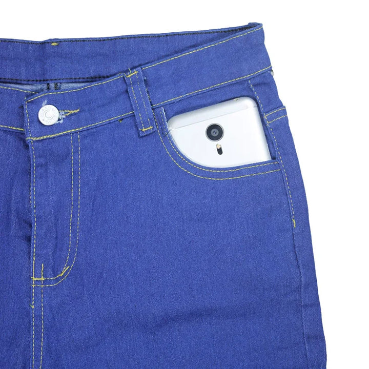 Flattering plus size high waist skinny jeans for women, super stretch material.