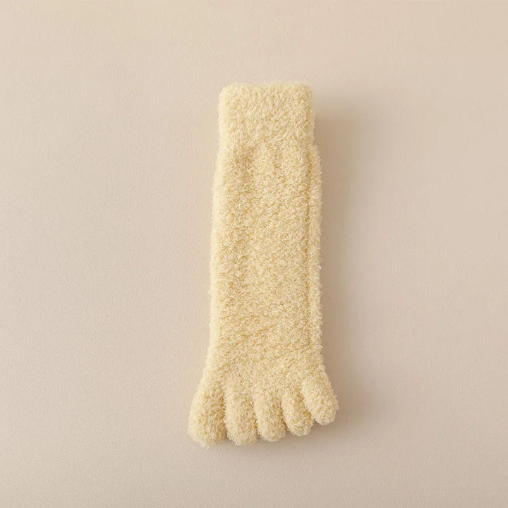 Softest women's plush toe socks, designed for cozy warmth and home comfort. Ideal winter loungewear footwear.