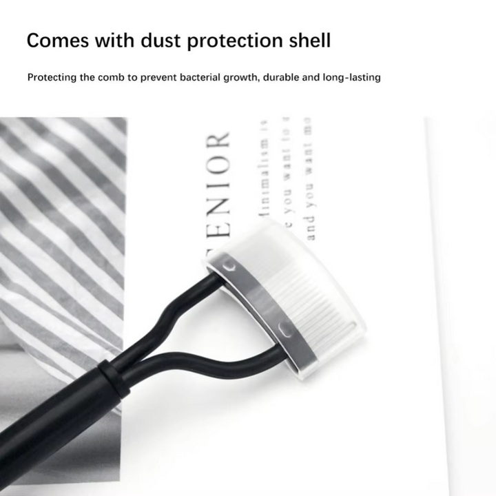 Essential mascara tool: precision eyelash comb for perfectly fanned & separated lashes.