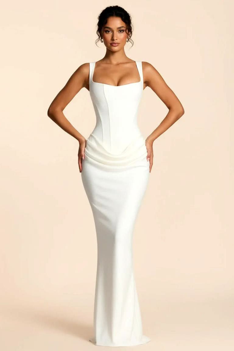 Women's Refined Grace tailored midi dress, perfect for formal occasions & elegant party wear.